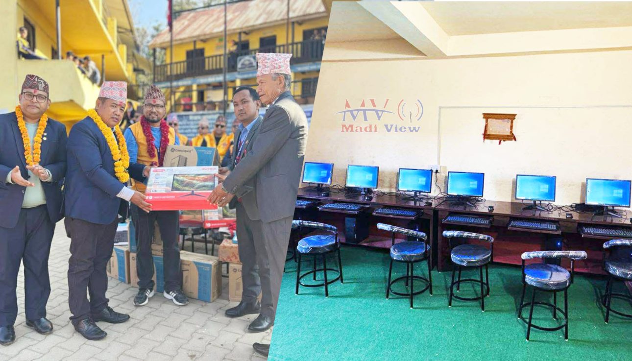 रत्न माविलाई ६ वटा कम्प्यूटर सहित विभिन्न सामग्री सहयोग