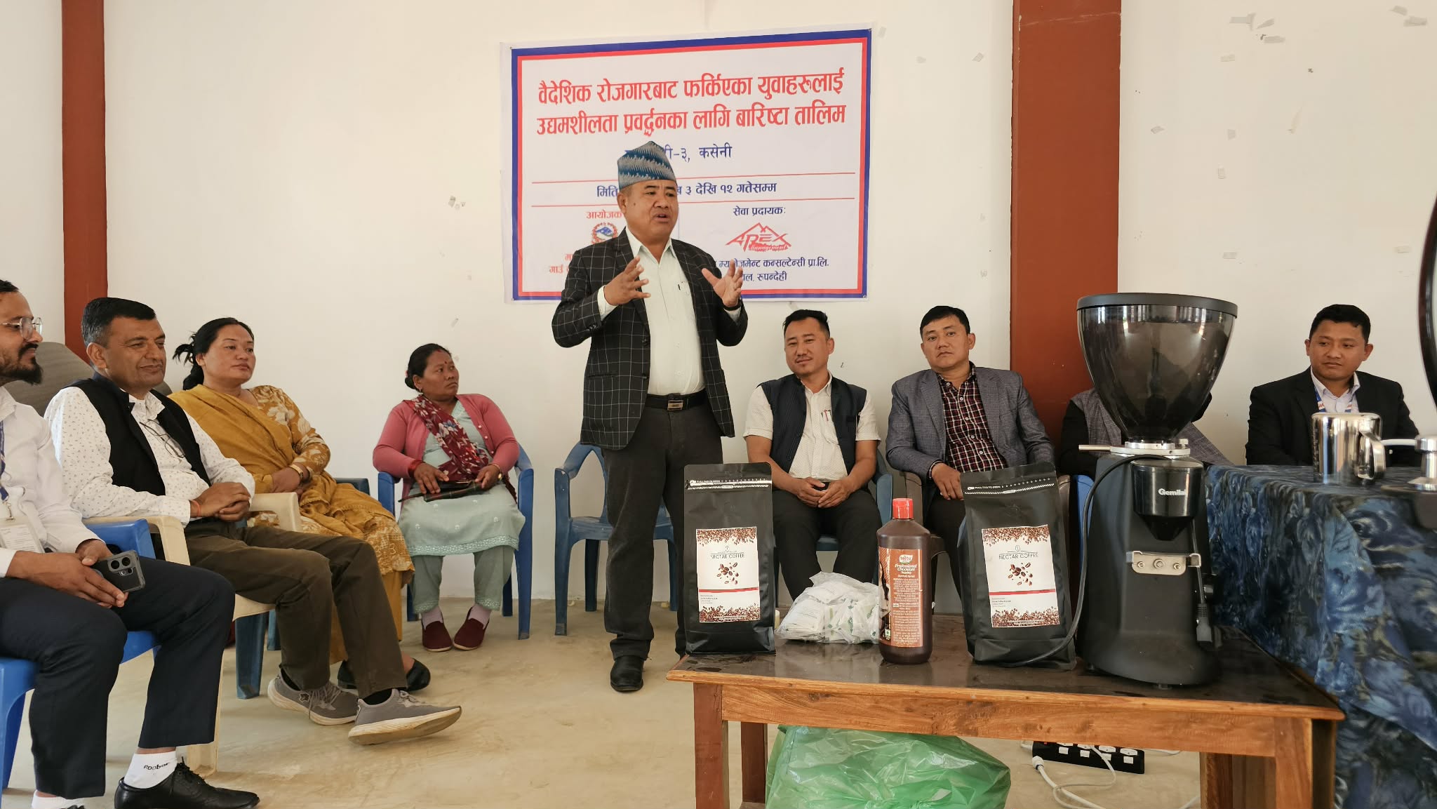 वैदेशिक रोजगारीबाट फर्किएका माथागढीका युवालाई बारिष्टा तालिम